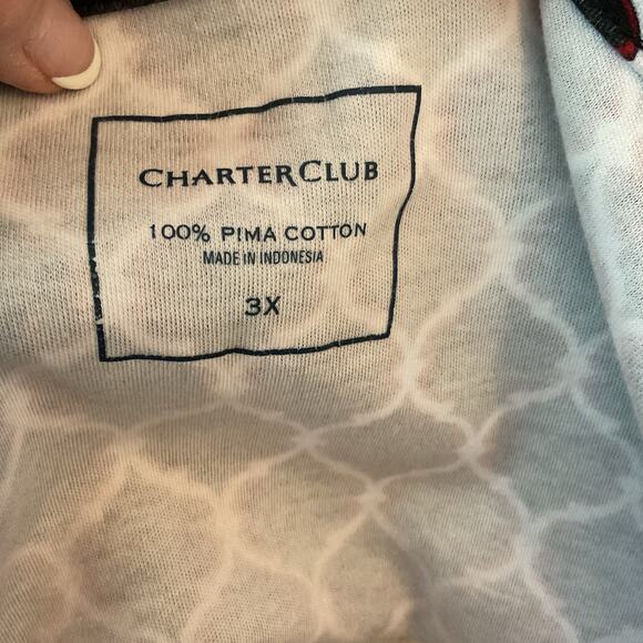 Charter Club Black Moroccan Print Top 3X - Picture 6 of 8